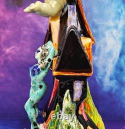La maison qui se décore elle-même de chair Figurine en céramique artisanale originale