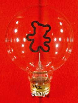 Lampe à glow vintage en forme d'ours en peluche, fonctionne parfaitement ! Échantillon unique.