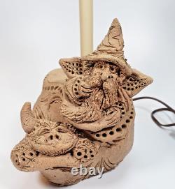 Lampe de Sorcier Fantaisie - Unique en Son Genre Sculptée en Béton