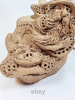 Lampe de Sorcier Fantaisie - Unique en Son Genre Sculptée en Béton