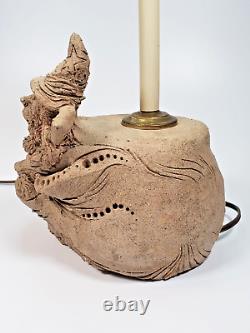 Lampe de Sorcier Fantaisie - Unique en Son Genre Sculptée en Béton