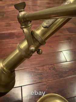 Lampe de bureau vintage Chapman réglable en laiton faite main, unique en son genre
