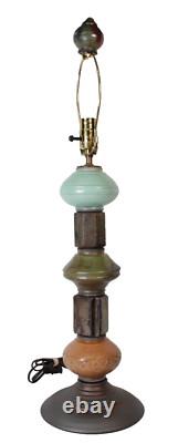 Lampe de table en poterie Wender, pièce unique, lampe en poterie de studio signée Wender, rare