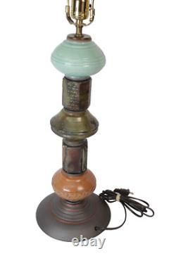 Lampe de table en poterie Wender, pièce unique, lampe en poterie de studio signée Wender, rare