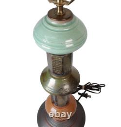 Lampe de table en poterie Wender, pièce unique, lampe en poterie de studio signée Wender, rare