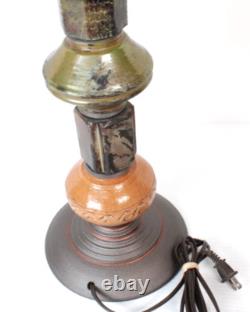 Lampe de table en poterie Wender, pièce unique, lampe en poterie de studio signée Wender, rare