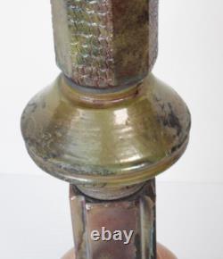 Lampe de table en poterie Wender, pièce unique, lampe en poterie de studio signée Wender, rare