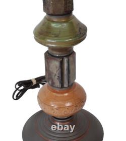 Lampe de table en poterie Wender, pièce unique, lampe en poterie de studio signée Wender, rare