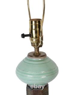 Lampe de table en poterie Wender, pièce unique, lampe en poterie de studio signée Wender, rare