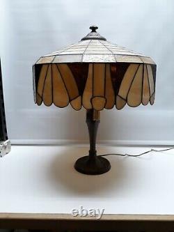 Lampe de table phallique en verre teinté d'ambre vintage - Une pièce unique! Parfait état