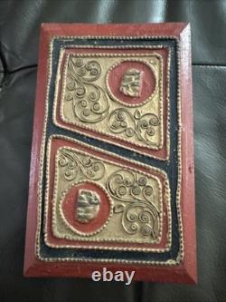 Livre rare ancien de tatouages birman / Parabaik birman fait main, œuvre d’art originale
