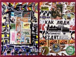 Lot de collages d’art éphémère vintage étrange, ensemble de 6 pièces fabriqué/vendu par Glenn Shiring 2026