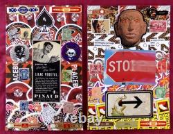 Lot de collages d’art éphémère vintage étrange, ensemble de 6 pièces fabriqué/vendu par Glenn Shiring 2026