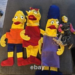 Lot de marionnettes vintage uniques des Simpson. Prototypes Bart, Lisa, Marge 1/1