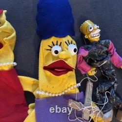 Lot de marionnettes vintage uniques des Simpson. Prototypes Bart, Lisa, Marge 1/1