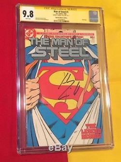 Man Of Steel # 1 Cgc 9.8 Signé Henry Cavill, Superman, Wonder Woman, Unique En Son Genre