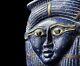 Masque Facial Hathor Unique En Lapis-lazuli Pur, Détails Faits à La Main Manifestés