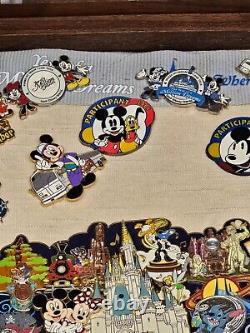 Membre du casting de Disney a construit une collection de 25 épingles pour sa carrière dans une boîte d'ombre unique