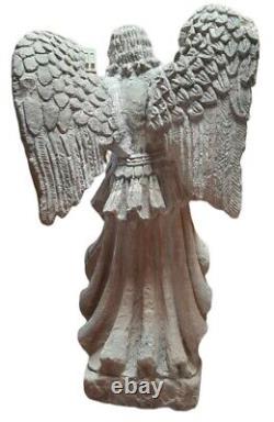 Monumental Archange Statue Life Size Vintage Cast Stone 52 High Un Du Genre