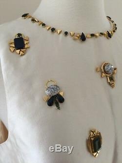 New Robe Jcrew Collection Jewel Agrémentée De Bijoux Ivoire 6 Rare! Unique En Son Genre