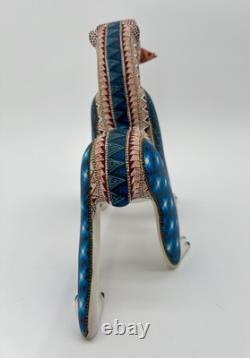 OURS POLAIRE Avec POISSON - Un alebrije en bois sculpté à la main, unique en son genre, de Oaxaca, Mexique