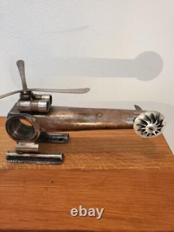 Objet de décoration unique en métal : hélicoptère