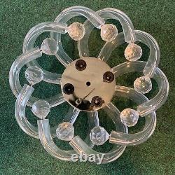 Old Acrylic Lucite Ceiling Fan Light Fixture-4 Lumières-une D'un Genre