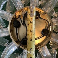 Old Acrylic Lucite Ceiling Fan Light Fixture-4 Lumières-une D'un Genre
