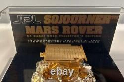 One D'un Kind Jpl Mars Pathfinder Sojourner 24k Rover Dans Un Boîtier En Acrylique Exclusif