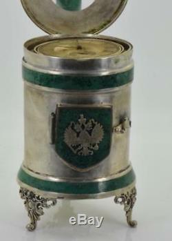 One Of A Kind Antique Horloge Russe Impériale En Forme De Poêle Miniature