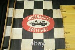 One Of A Kind Indy 500 Collections 3 Signed Flags 1950's Tickets Autographes