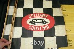 One Of A Kind Indy 500 Collections 3 Signed Flags 1950's Tickets Autographes
