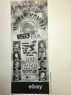 One Of A Kind Rare Vintage 1995 Mortal Kombat Live Tour Original Ad Mat 2