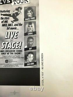 One Of A Kind Rare Vintage 1995 Mortal Kombat Live Tour Original Ad Mat 2
