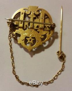 One Of A Kind Rare Vintage Mason (32) 14k Or Pin