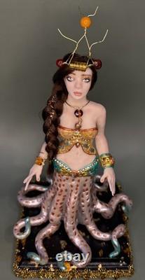 Ooak, Sirène. Pieuvre, sculpture d’art fantastique, Art Fantastique par Mystic Beings