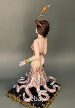 Ooak, Sirène. Pieuvre, sculpture d’art fantastique, Art Fantastique par Mystic Beings