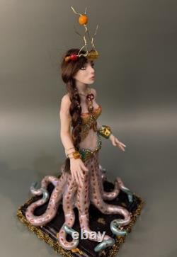 Ooak, Sirène. Pieuvre, sculpture d’art fantastique, Art Fantastique par Mystic Beings