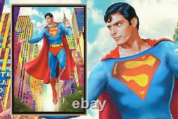 Painting Superman -original Par Koufay 20x30 Canvas (coa) Inclus