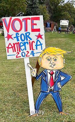 Panneau Trump peint à la main, unique en son genre, 64 x 43, art MAGA