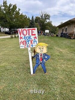 Panneau Trump peint à la main, unique en son genre, 64 x 43, art MAGA