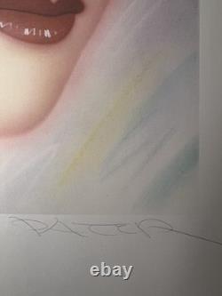 Pater Sato - Lithographie japonaise futuriste en couleur des années 80 - Anges - Signée au crayon A. P.