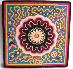 Peinture en fil des Indiens Huichol, pièce unique