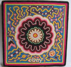 Peinture en fil des Indiens Huichol, pièce unique