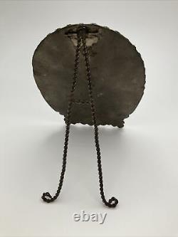 Peintures uniques de Moïse et Aaron : Paire de peintures émaillées à la main de Judaïca