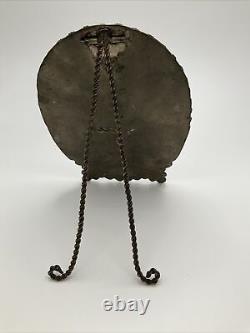 Peintures uniques de Moïse et Aaron : Paire de peintures émaillées à la main de Judaïca