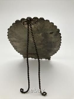 Peintures uniques de Moïse et Aaron, une paire de peintures émaillées à la main d'inspiration judaïque.