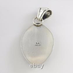 Pendentif unique fait main en argent sterling amérindien avec rhodochrosite