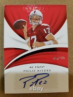 Philip Rivers 2018 Nc State Panini Immaculée Collection One Of A Kind Auto 1/1