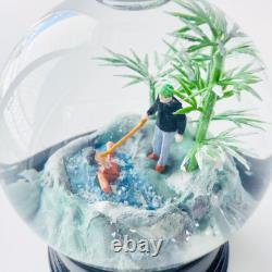 Pièce d'art unique en globe de neige fait main, humour noir, objet de collection unique en son genre